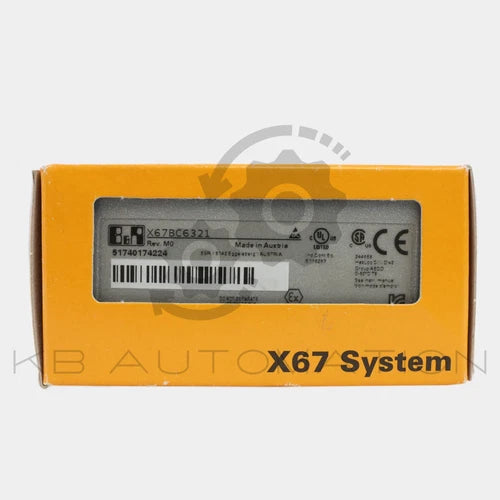 Controlador de barramento X67BC6321 B&R X67, 1 PROFIBUS DP, X2X Link, 8 E/S configur¨¢veis
