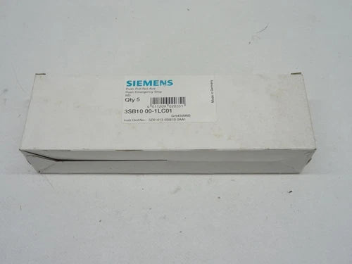Siemens 5x 3SB1000-1LC01 Push-Pull-Not Aus 3SB1 000-1LC01 Neu-versiegelt