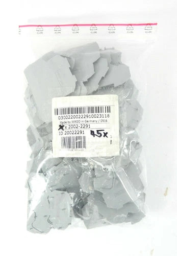 45 St¨¹ck WAGO 2002-2291 Abschluss- und Zwischenplatte | grau | NEU