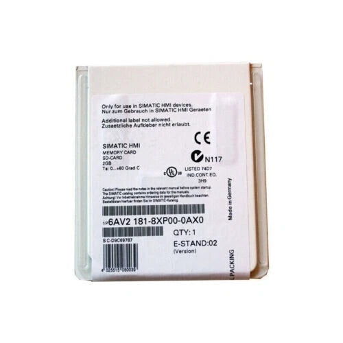 New Siemens 6AV2181-8XP00-0AX0 6AV 2181-8XP00-0AX0 SIMATIC SD Memory Card