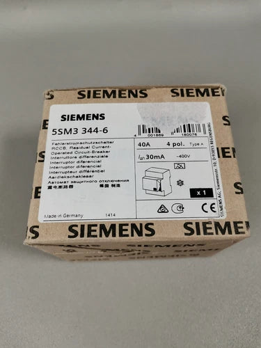 Siemens 5SM3 344-6 Fehlerstromschutzschalter 5SM3344-6 NEU OVP