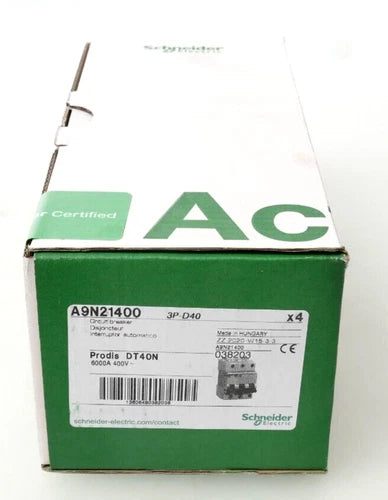 4x Schneider Electric Prodis DT40N Circuit Breaker A9N21400 | 038203