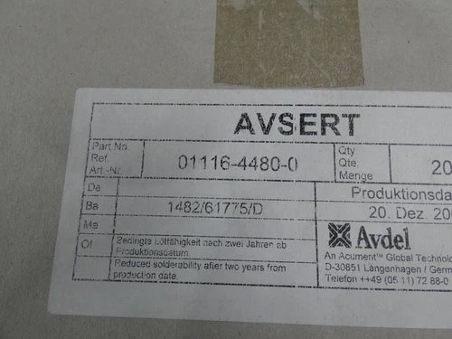 Rua 2000 | Avdel AVSERT 01116-4480-0 | Gewindeabstand-Bolzen | M 2,5 | H?ele 8mm