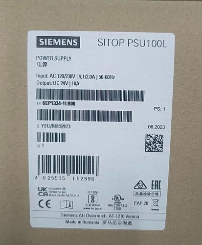 New Siemens 6EP1334-1LB00 6EP1 334-1LB00SITOP PSU100L Stabilized power supply