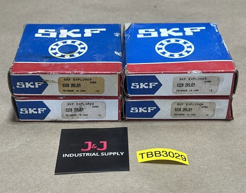 (4) NEW- SKF 6208 2RSJEM Explorer Radial Deep Groove Ball Bearing || WARRANTY!