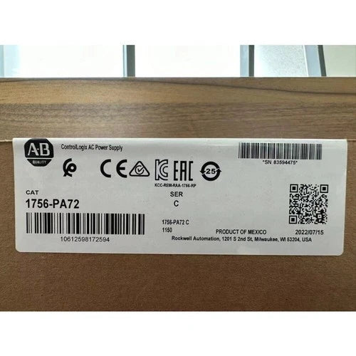 1756-PA72 New Sealed AB ControlLogix AC Power Supply 1756PA723