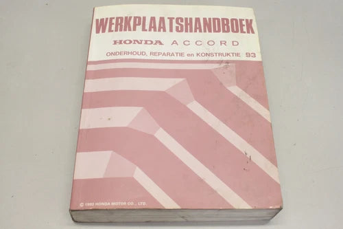 1993 Honda Accord Onderhoud Repair En Design Workshop Manual 69SN700