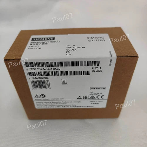 New Siemens 6ES7231-5PD32-0XB0 6ES7 231-5PD32-0XB0 S7-1200 Analog Input SM 1231