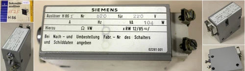 SIEMENS Sekund?rausl?ser H 86 F - 220 V= - 104 W
