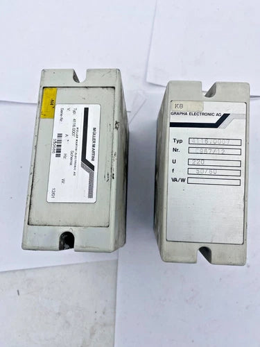 1 peça x GRAPHA ELECTRONIC MULLER MARTINI TIPO 4116.0007 RELÉ DE DUAS MÃOS 220V 50/60H