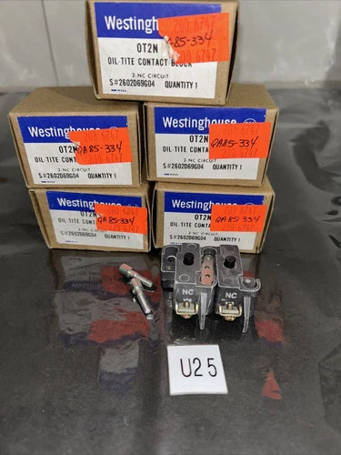 * New In Box (Lot Of 5) Westinghouse OT2N Contact Block S# 2602D69G04#