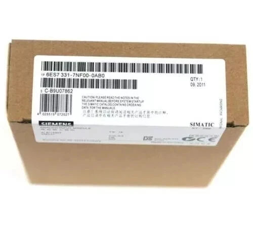 New Siemens 6ES7331-7NF00-0AB0 S7-300 Analog Input SM 331 6ES7 331-7NF00-0AB0