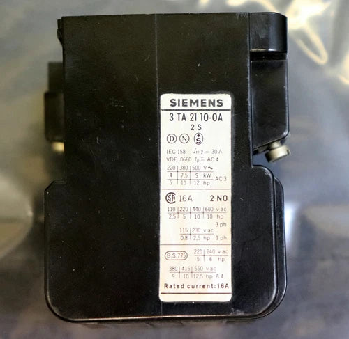 SIEMENS Sch¨¹tz 16A 3TA2110-0A 550VAC 2S 2NO gebraucht