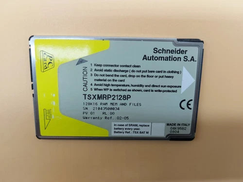 TSXMRP2128P Schneider Electric 128K 16 RAM MEM CARD AND FILES TSX MRP 2128P