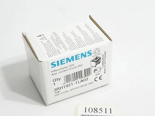 Siemens Hilfsschalter 3RH1921-1LA02 / Neu OVP