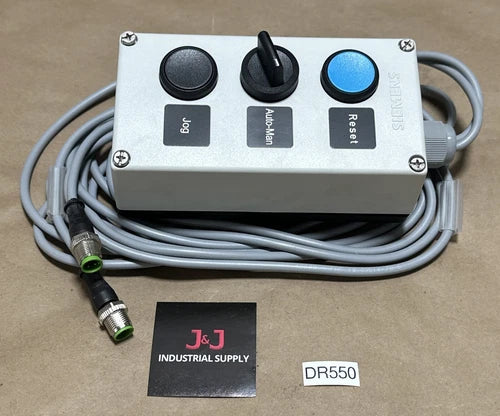 NEW NO BOX SURPLUS- Siemens 3SB38- 3-Button Switch Reset/Auto-Man/Jog + WARRANTY