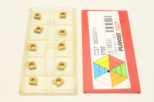 10x PLANSEE TIZIT CCGT060204FN SM80 CCGT 060204FN Wendeschneidplatten OVP