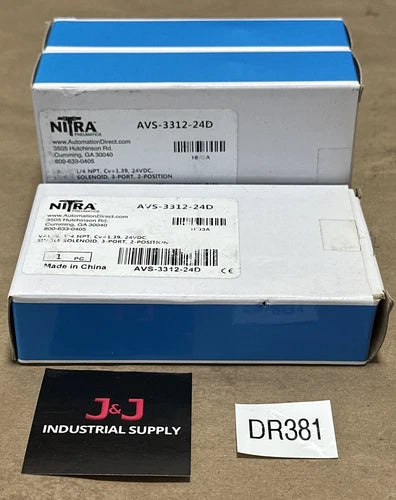 (2xSEALED, 1xNEW OPEN)- Automation Direct NITRA AVS-3312-24D 1/4¡± NPT Solenoid