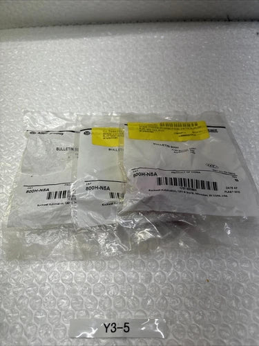 ** New Allen Bradley (QTY OF 3) 800H-N5A Push Button Boot  Accessory Red#
