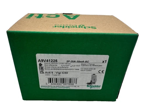 3pc x SCHNEIDER ELECTRIC A9V41225 BLOC DIFFERENTIEL VIGI IC60 2P-25A-30mA 230V