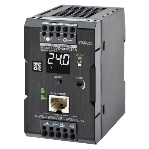 Fonte de alimenta??o S8VK-X09024A-EIP Omron, compatibilidade Ethernet IP/Modbus TCP, 24VDC