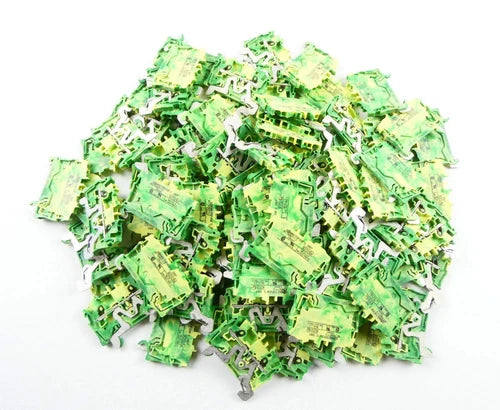 100x WAGO 2001-1207 (1.5mm?) 2 CONDUCTOR PROTECTIVE CONDUCTOR TERMINAL BLOCK - set of 100