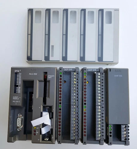 SCHNEIDER AUTOMATION MODICON ALU 202 PLC CPU CENTRAL PROCESSING UNIT + MODULES