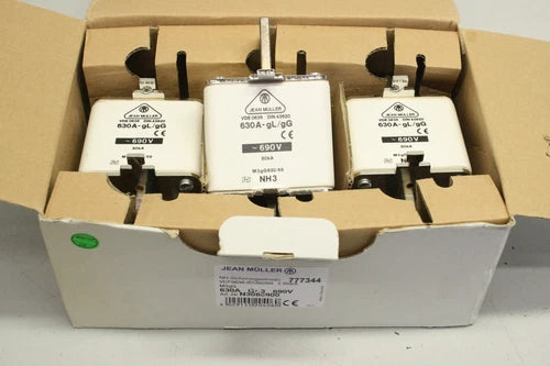 3 x Jean M¨¹ller 777344 NH3 630A NH fuse block N3096900 original packaging