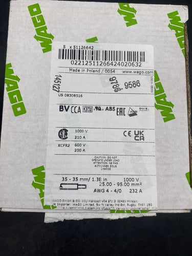 1 pc x WAGO 285-195 30-35 mm 25-95mm? 1000V 232A BORNE DE PASSAGE POUR 2 CONDUCT