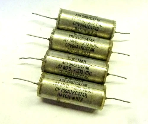 Condensador de 4 pinos Tantal 0,47 ?F 200 VDC GUDEMAN / LF 29