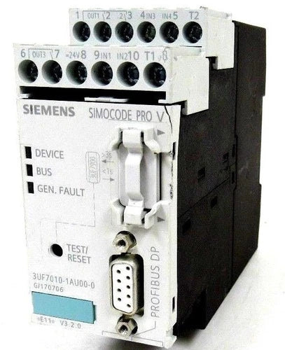 USED SIEMENS 3UF7010-1AU00-0 RELAY MOTOR CONTROL 3UF70101AU000 PRO V BASE