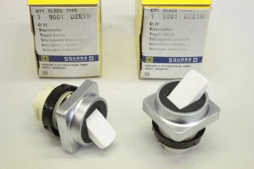 2x QUADRADO 1 9001 D2E1W Kippschalter Interruptor de comutação 19001D2E1W OVP