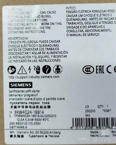 New Siemens 3RW4024-1BB14 3RW4 024-1BB14 SIRIUS Soft Starter