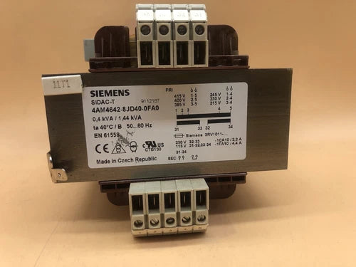 SIEMENS SIDAC-T 4AM4642-8JD40-0FA0 TRANSFORMER 0.4kVA/1.44kVA