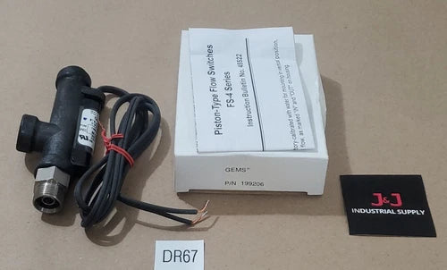 *BRAND NEW* GEMS Sensors 199206 Flow Switch 80cc/min Type FS-4 + Warranty!