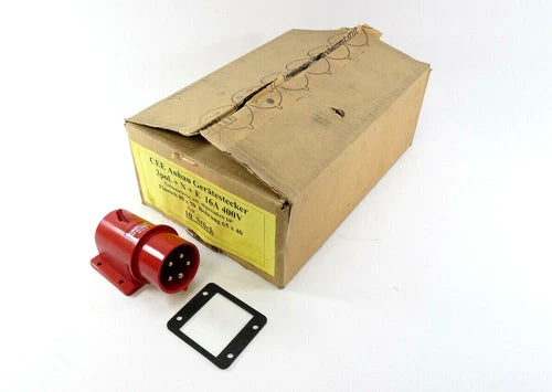 10 St¨¹ck CEEform Anbau Ger?testecker rot abgewinkelt 10¡ã| 16A-6h | 400V | 5polig