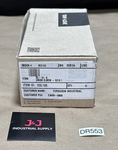 (2) BRAND NEW SEALED- DK Lok DL-16-S Stainless Steel Union Elbow + WARRANTY ????