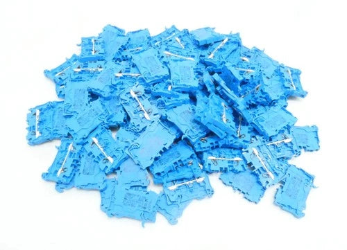 100x WAGO 2004-1204 (800V 4mm?) 2 CONDUCTOR FEED-THROUGH TERMINAL BLOCK - set of 100