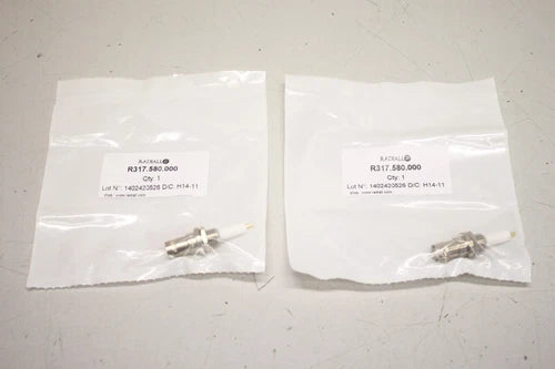 2x RADIALL R317.580.000 Stecker SHV Steckverbinder Koaxial 1402420526 OVP