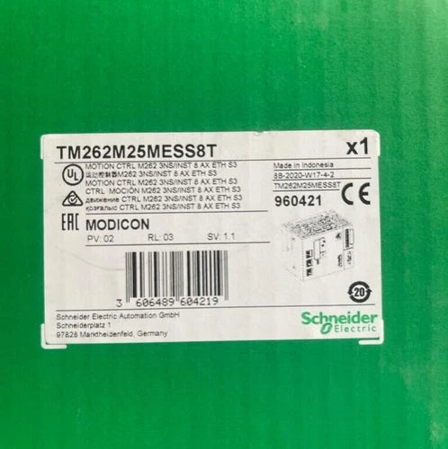 Schneider Electric Modicon TM262M25MESS8T MOTION CTRL M262 3NS/INST AX ETH S3