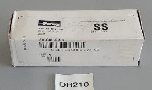 *BRAND NEW* Parker 8A-C8L-5-SS Stainless Steel Check Valve 1/2" + Warranty!