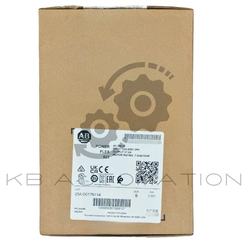 25A-D017N114 PoweFlex 523 VFD, 3x 380-480V CA, 17,0A de 7,5kW (10PS), EMV-Fi...