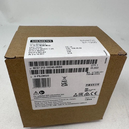 New Siemens 6ES7212-1HE40-0XB0 6ES7 212-1HE40-0XB0 SIMATIC S7-1200 CPU 1212C