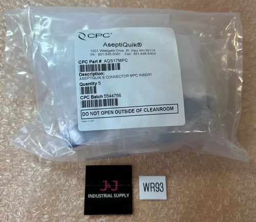 (5) NEW SEALED- CPC AseptiQuik S Connector Body MPC Insert Non-Valved AQS17MPC