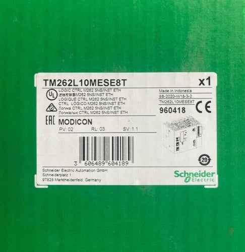 Schneider Electric Modicon TM262L10MESE8T LOGIC CTRL M262 5NS/INST ETH