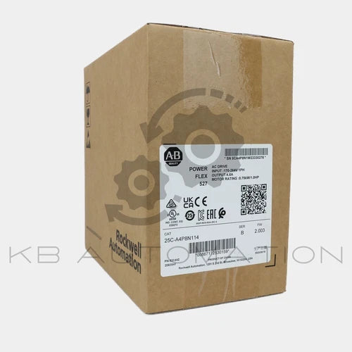 Inversor de frequência PowerFlex 527 CA 25C-D1P4N114, entrada CA 380-480 V, 1,4 A, saída 0,4 kW (0,5 PS)