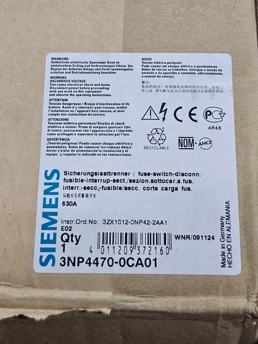 Siemens 3NP4470-0CA01 NEW