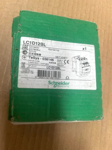Schneider Electric LC1D12BL 3P(3NO), AC-3/AC-3e, =440V, 12A, 24V DC