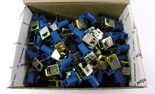 100 St¨¹ck Wieland Aufreihklemme Blau | 30.494.1110.6 | WAK25/3 BL