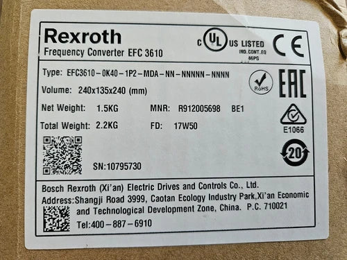 REXROTH R912005698 EFC 3610 EFC3610 EFC3610-0K40-1P2-MDA-NN-NNNNN-NNNN NEW